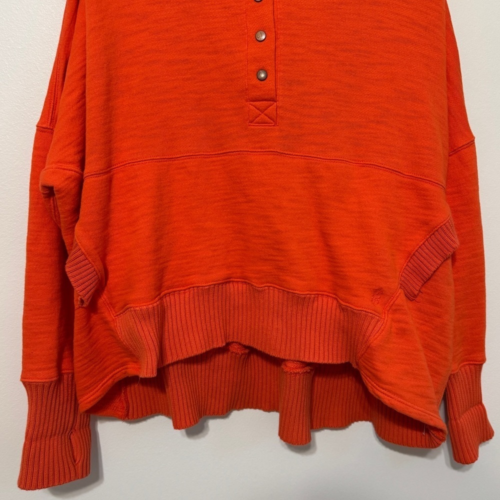 Free People Movement Solid Honey Dove Pullover Sweater Size Large Hoodie Orange - Picture 6 of 10